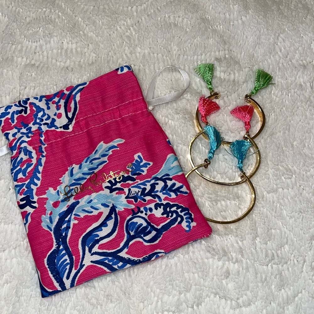 Closing Closet- Lilly Pullitzer bangle bracelets and bag. Only wore a few times.